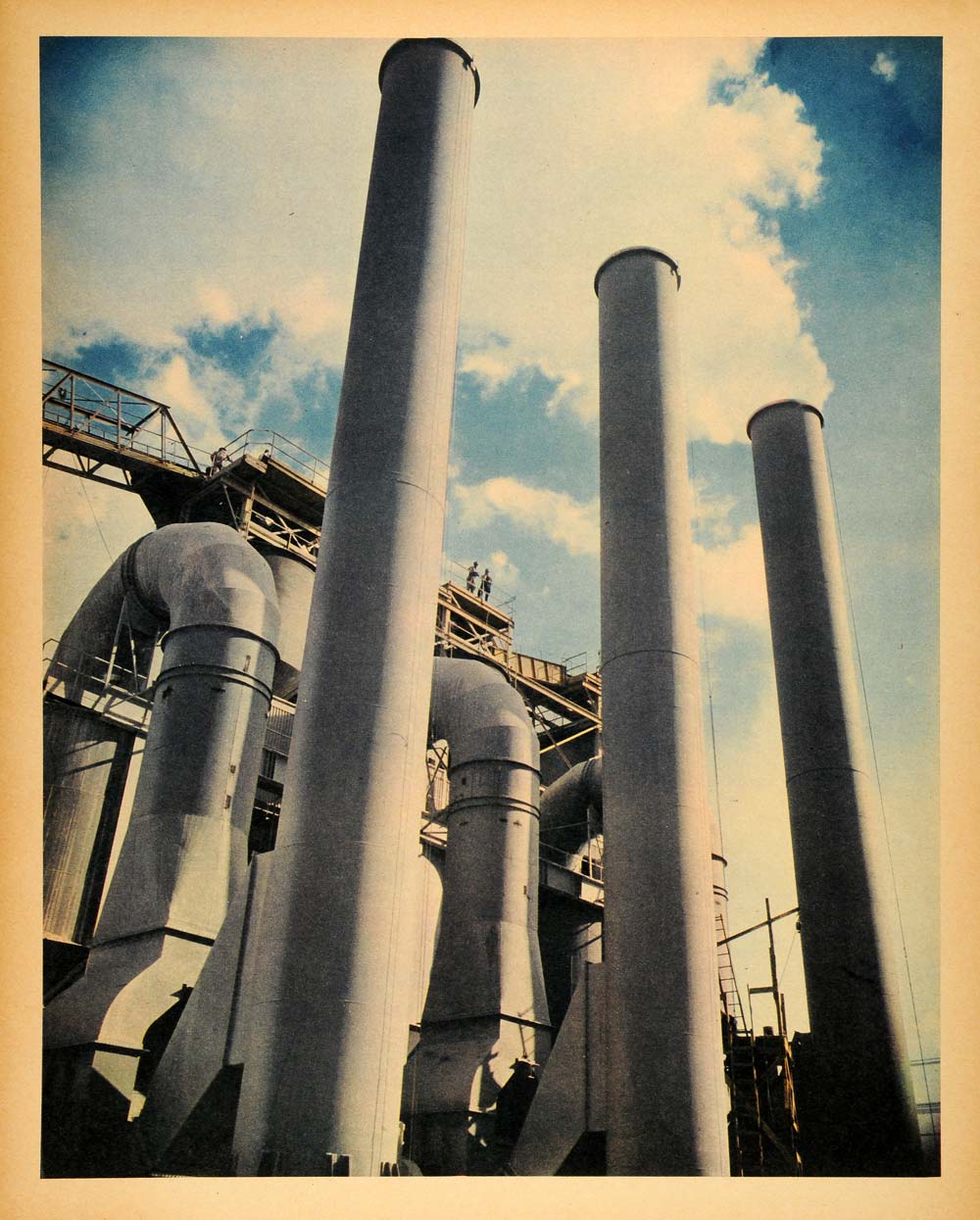 1942 Print Dow Plant Gulf Coast Industry Magnesium Chemistry Wartime FZ3