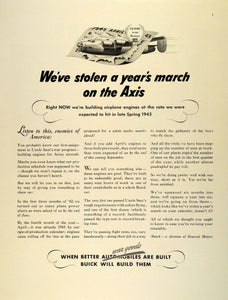 1942 Ad Buick General Motors Airplane Engines WWII War Production Army FZ4