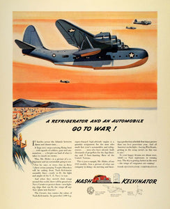 1942 Ad Vought-Sikorskys Nash Kelvinator Navy World War II Corsair Fighter FZ4