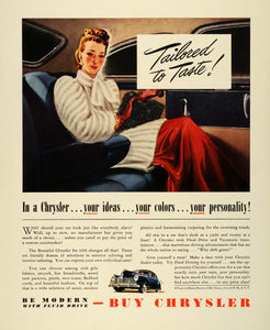 1941 Ad Chrysler Corp Automobile Tailored Seats Motor Vehicle Interior Car FZ5
