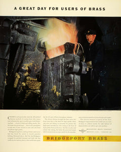 1941 Ad Bridgeport BrassPrecision Electric Melting Furnace Casting Brass FZ5