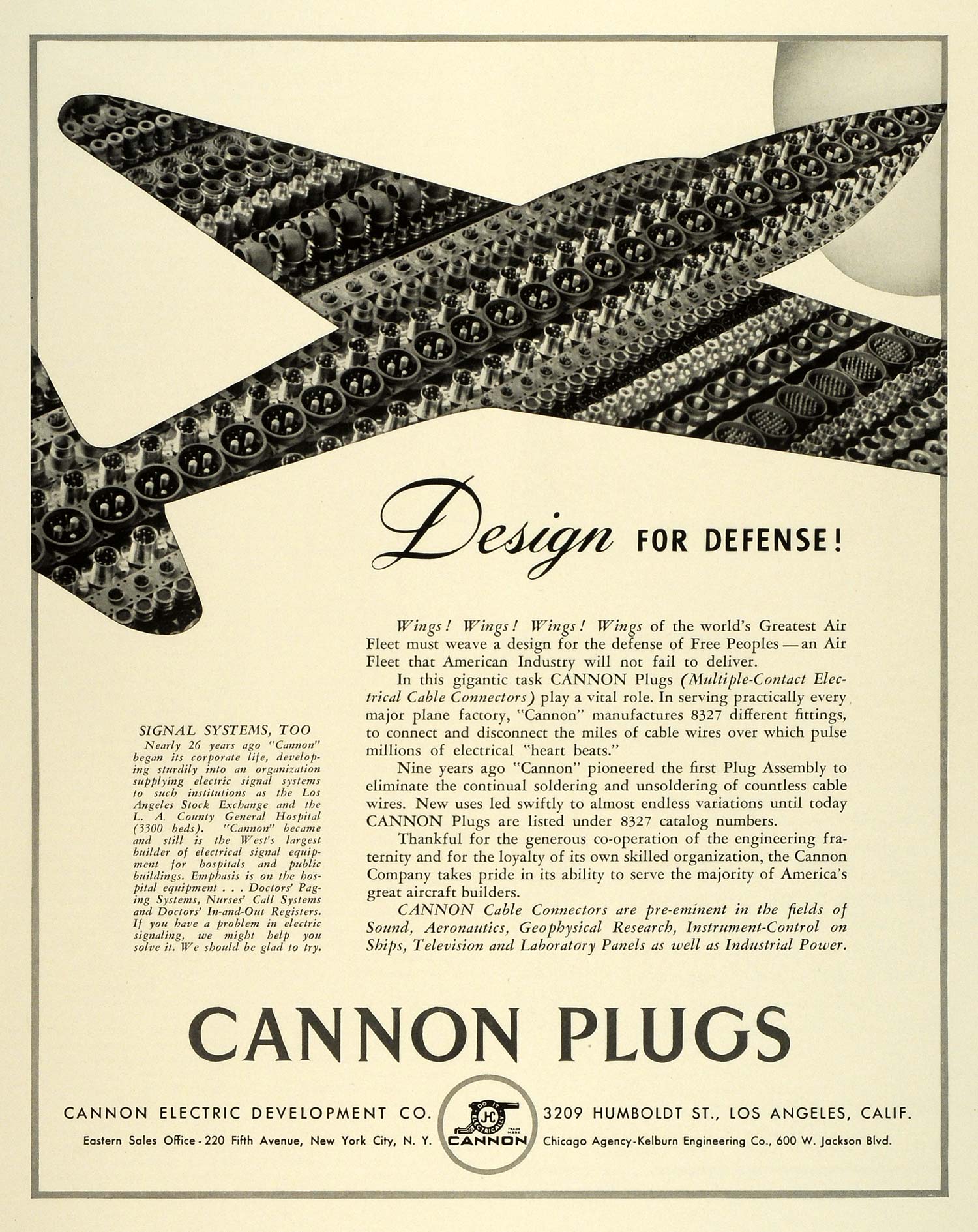 1941 Ad Cannon Electric Development Co Cannon Plugs Electrical Signal FZ5