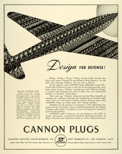 1941 Ad Cannon Electric Development Co Cannon Plugs Electrical Signal FZ5
