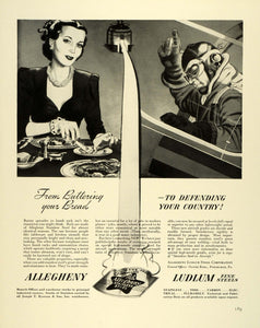 1941 Ad Allegheny Ludlum Steel Corp Stainless Steels Material bProducts FZ5