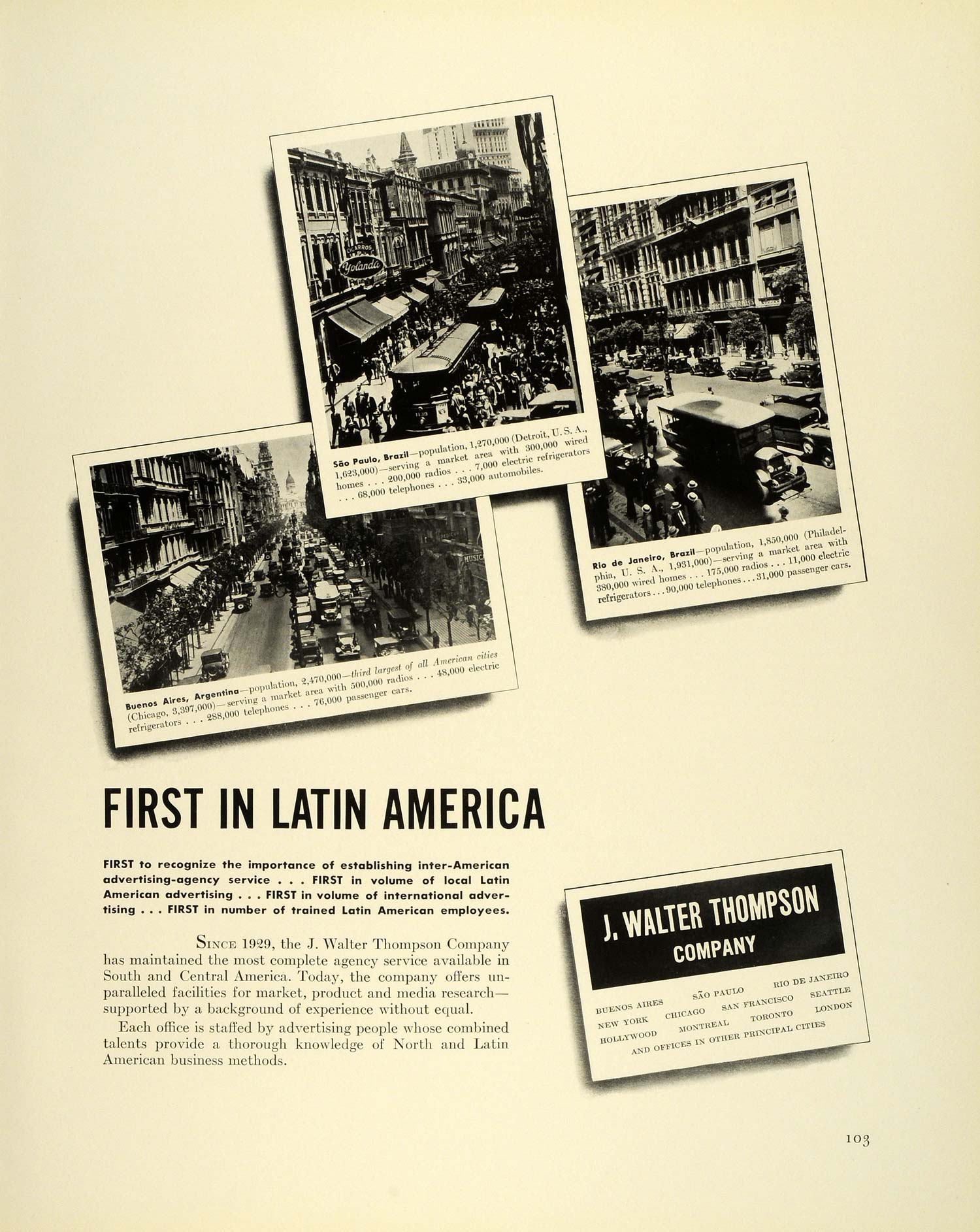 1941 Ad J. Walter Thompson Inter American Advertising Agency Firm Latin FZ5