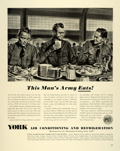 1941 Ad York Air Conditioning Refrigeration WWII Army Wartime Food FZ5