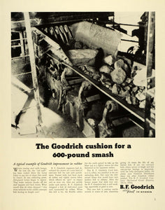 1941 Ad B. F. Goodrich Rubber Conveyor Belt Engineering Factory Mass FZ5