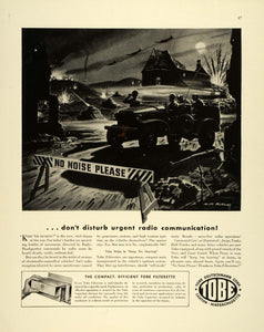1943 Ad Tobe Deutschmann Radio Filterette Military Trucks Combat Soldiers FZ5