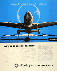 1943 Ad Westinghouse Electronics Aviation Airplane Parts WWII War Production FZ5