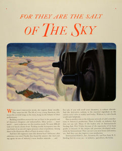 1943 Ad International Sterling Salt Sodium Military Aircraft WWII War FZ5