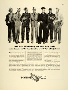 1942 Ad Diamond Chain & Manufacturing Co Servicemen Businessmen Architect FZ6