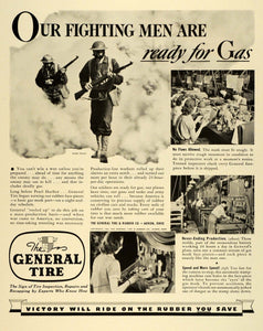 1942 Ad General Tire & Rubber Oxygen Masks Gas Production Line Workers Women FZ6