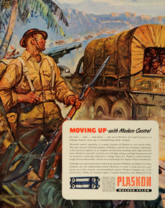 1942 Ad Plaskon Molded Color Electrical Control WWII War Production Benton FZ6