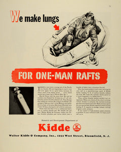 1942 Ad Walter Kidde Carbon Dioxide Tanks Life Raft Boat Harold Dixon FZ6