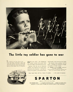 1942 Ad Sparton Household Products WWII War Production GI Joe Toy Soldier FZ6