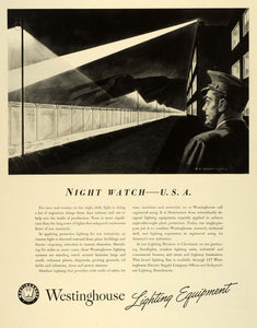 1942 Ad Westinghouse Lighting Utilities WWII War Production R. Mackenzie FZ6