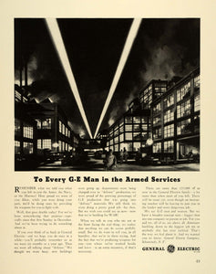 1942 Ad General Electric Utilities WWII War Defense Production Schenectady FZ6