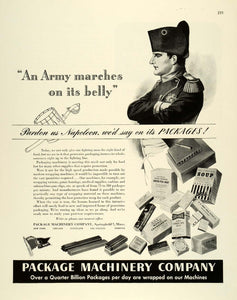 1944 Ad Package Machinery Co Napoleon Springfield Packaging Boxes Products FZ6