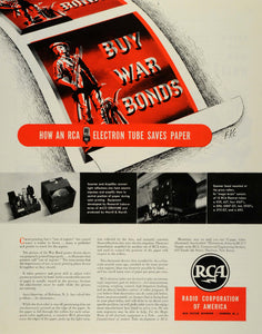 1944 Ad RCA Electron Phototube Alco Gravure Electronics WWII Wartime Save FZ6