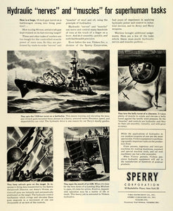 1944 Ad Sperry Corp NY Battleship Landing Ship Equipment Machine Tools WWII FZ6