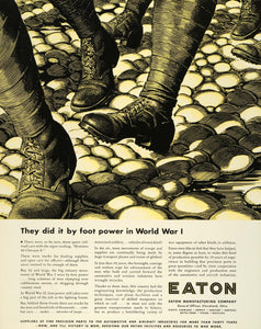 1944 Ad Eaton Manufacturing WWII War Production Aviation Automotive FZ6