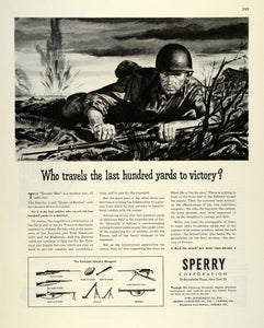 1944 Ad Sperry WWII Air Force Navy Infantrymen Weapons Grenades Guns Bazooka FZ6