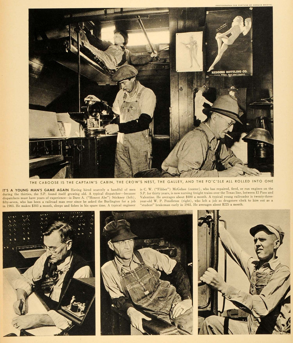 1942 Print Captain Galley Stickney Burlington Train Engineer McGehee F ...