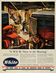 1945 Ad White Super Power Trucks Commercial Industrial Shipping Hauling WWII FZ8
