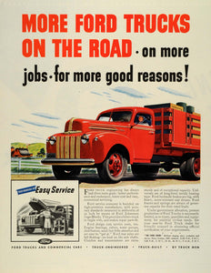 1945 Ad Vintage Ford Johansson Truck Specifications Hauling Farming FZ8