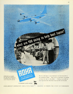 1945 Ad Rohr Military Aircraft WWII War Production Defeat Japanese Air Force FZ8