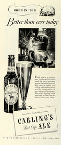 1945 Ad Brewing Corp American Cleveland Carling's Red Cap Ale Beer Alcohol FZ8
