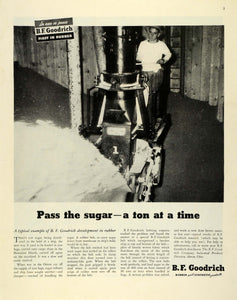 1945 Ad B F Goodrich Rubber Synthetic Products Raw Sugar Refinery Farmer FZ8