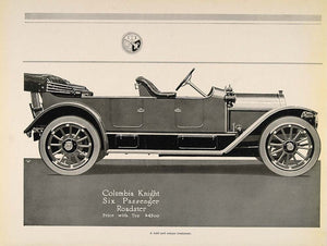 1913 Print Columbia Knight Roadster Antique Automobile ORIGINAL HISTORIC GAC1
