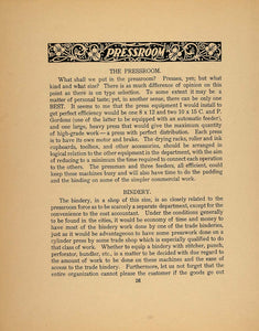 1913 Article Printing Press Shop David P. Porterfield - ORIGINAL GAC1
