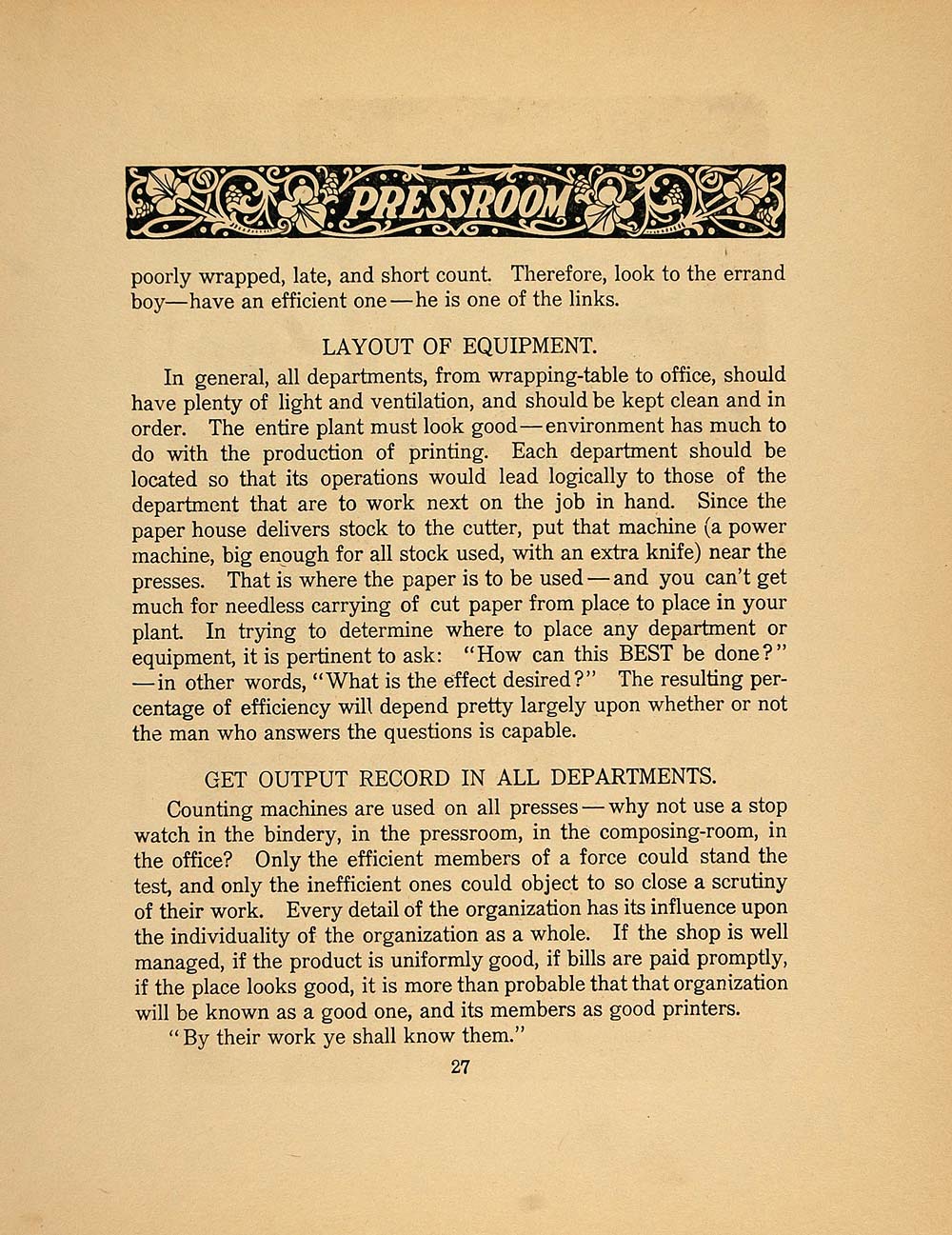 1913 Article Printing Press Shop David P. Porterfield - ORIGINAL GAC1