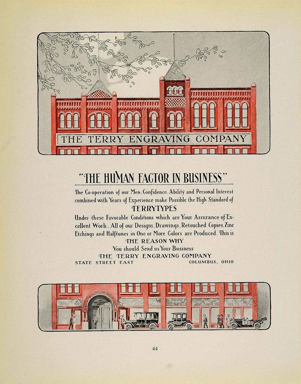 1913 Ad Terry Engraving Company Building Columbus Ohio - ORIGINAL GAC1