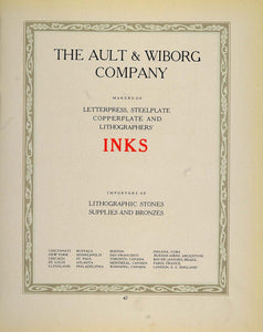 1913 Original Ad Ault & Wiborg Company Printing Inks - ORIGINAL ADVERTISING GAC1