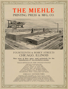 1913 Ad Miehle Printing Press Company Factory Chicago - ORIGINAL GAC1