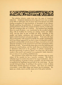 1913 Article Gordon Press Plants Printing Julian Wetzel - ORIGINAL GAC1