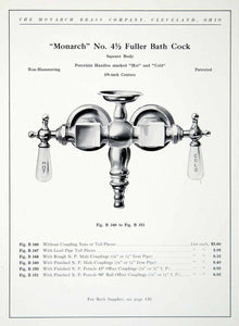 1913 Ad Monarch Fuller Bath Cock Porcelain Brass Fountain Water Faucet GAC1