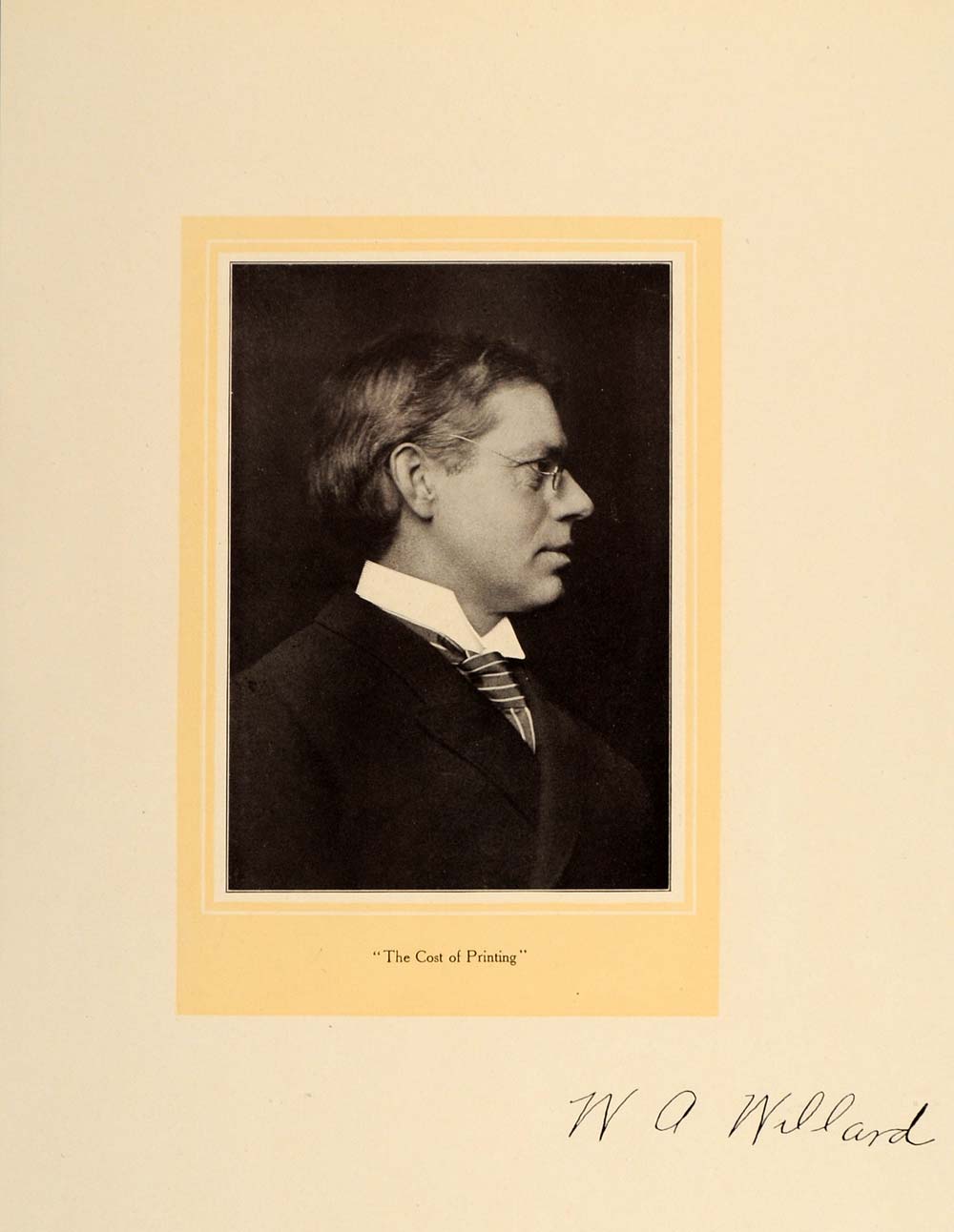 1907 William A. Willard Portrait Minneapolis Print - ORIGINAL HISTORIC GAC2