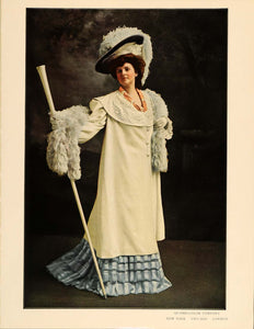 1907 Victorian Lady Woman Costume Hat Vintage Print - ORIGINAL GAC2
