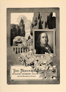 1907 Print Ad Benjamin Franklin Co. Engravers Printers - ORIGINAL GAC2