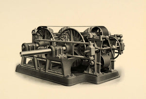 1908 Antique Printing Machine G. V. Cresson B/W Print - ORIGINAL HISTORIC GAC3