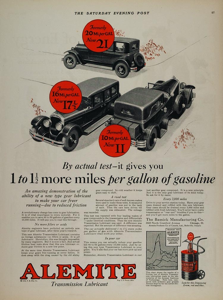 1926 Ad Alemite Gear Lubricant Bassick George Shepherd - ORIGINAL GAS1