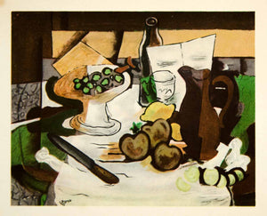 1949 Photolithograph Georges Braque Nature Morte Still Life Fruit Abstract GBL1