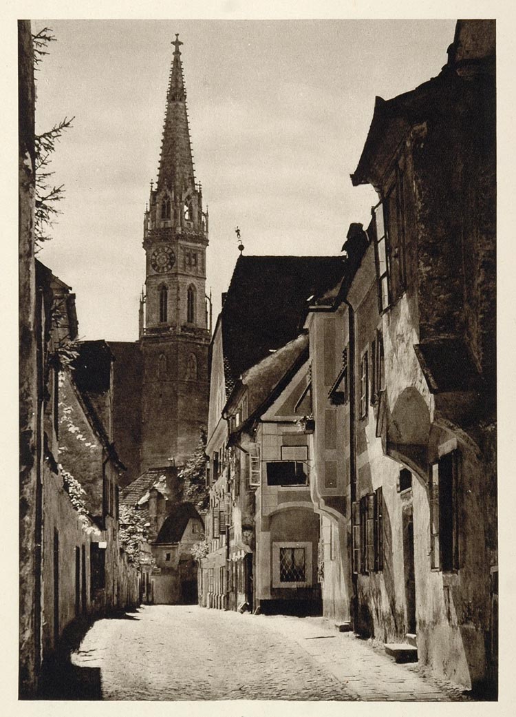 1928 Stadtpfarrkirche Church Steyr Austria Enns River - ORIGINAL GER1
