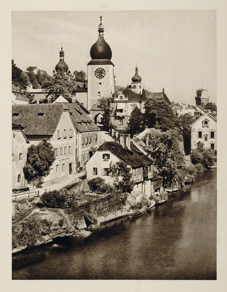 1928 Waidhofen an der Ybbs River Austria Austrian Town - ORIGINAL GER1
