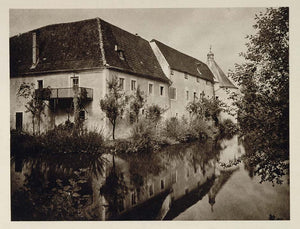 1928 Castle Gallspach Austria Photogravure Hielscher - ORIGINAL GER1