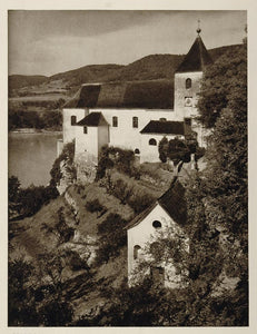 1928 Schonbuhel Monastery Wachau Austria Photogravure - ORIGINAL GER1